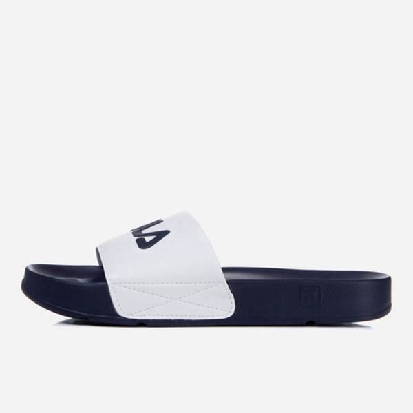 Chanclas Fila Hombre Blancas / Azul Marino - Drifter - España 781659PMH